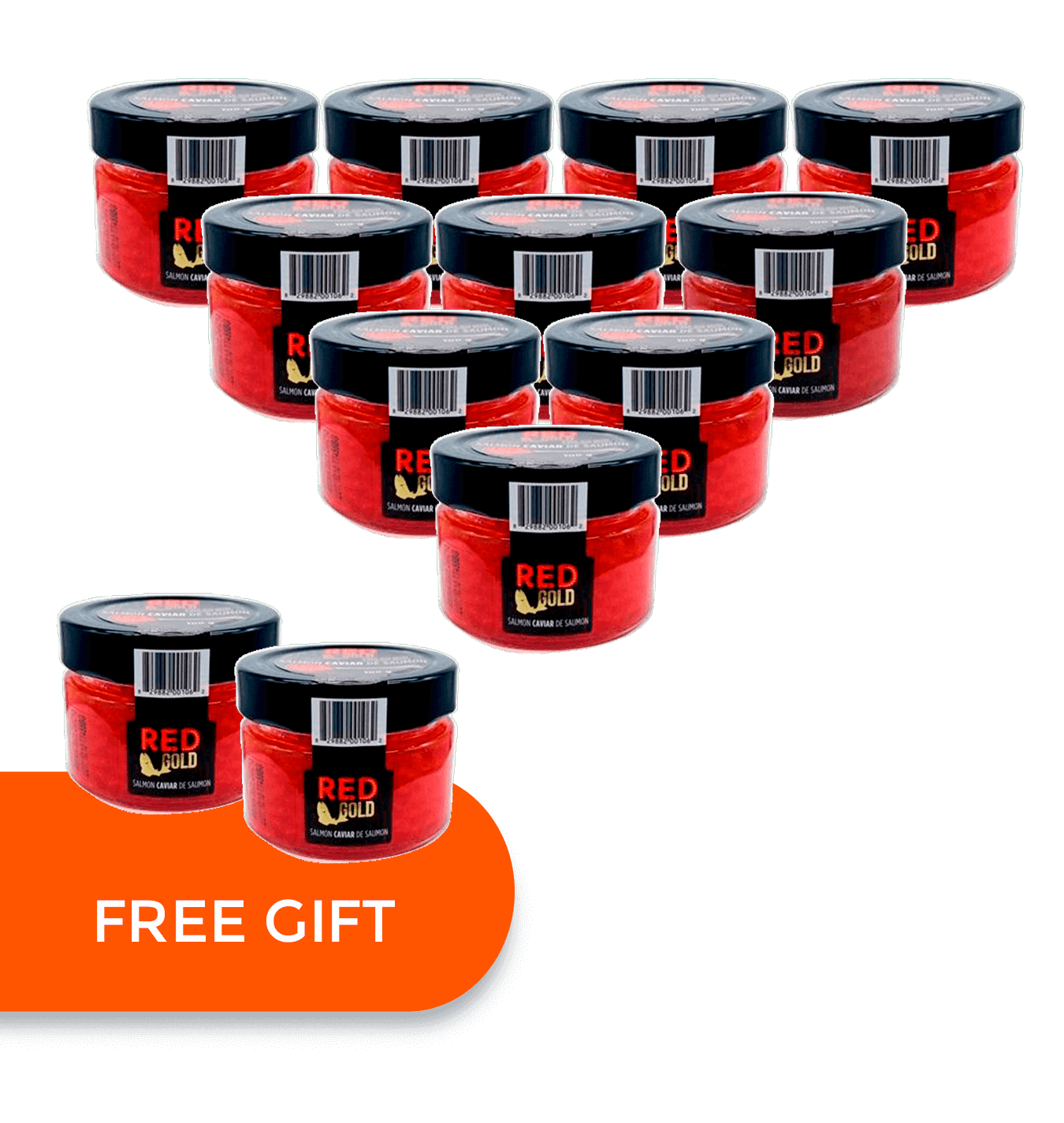 Pink Salmon Caviar 10 +2 x 1-0g