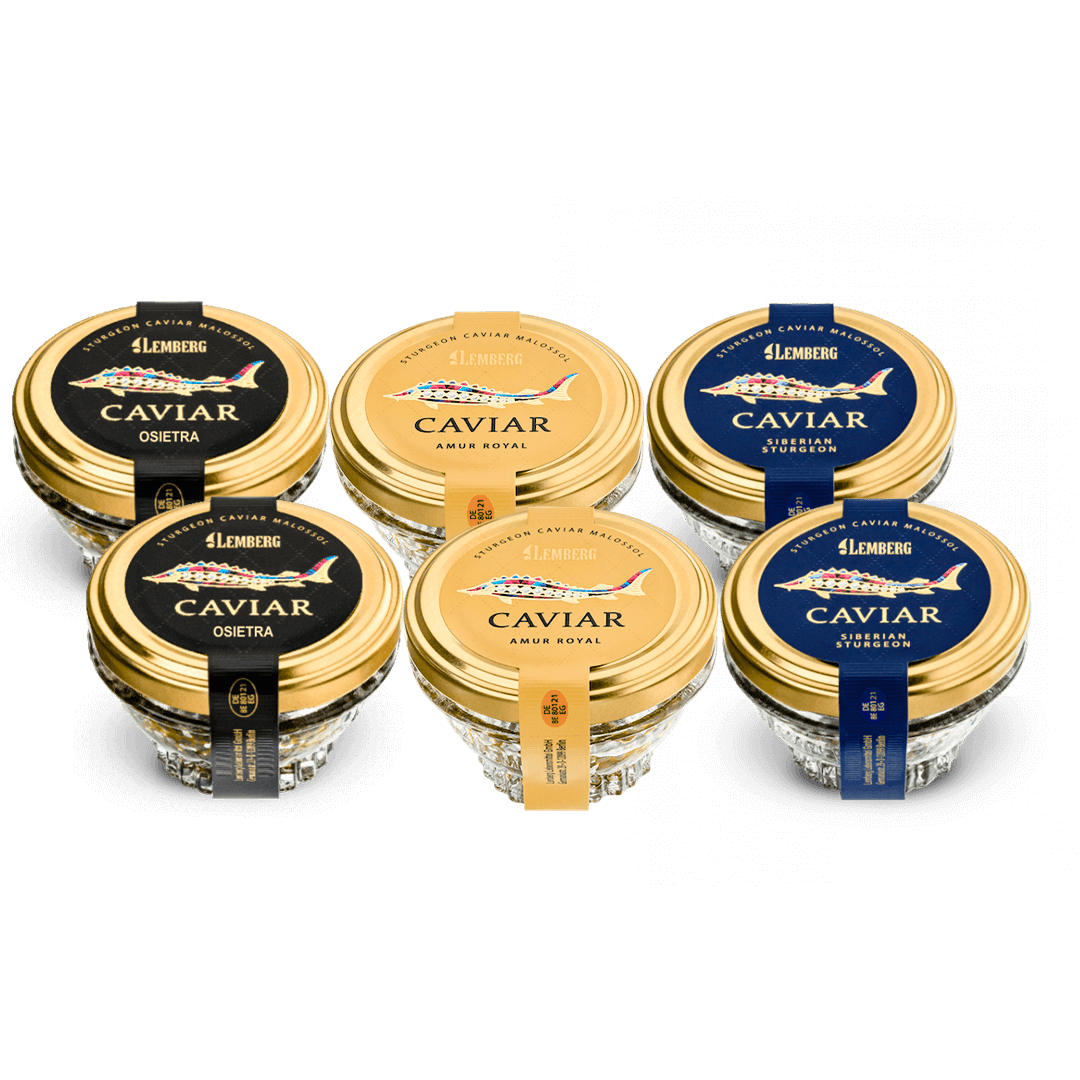 Sturgeon caviar set, 6 x 50g