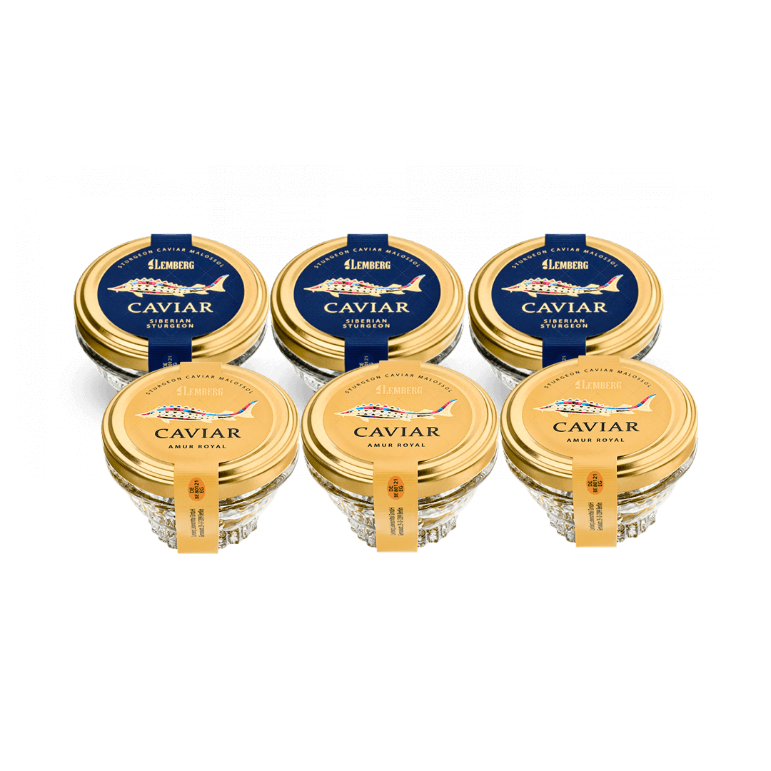 Sturgeon caviar set, 6 x 50g