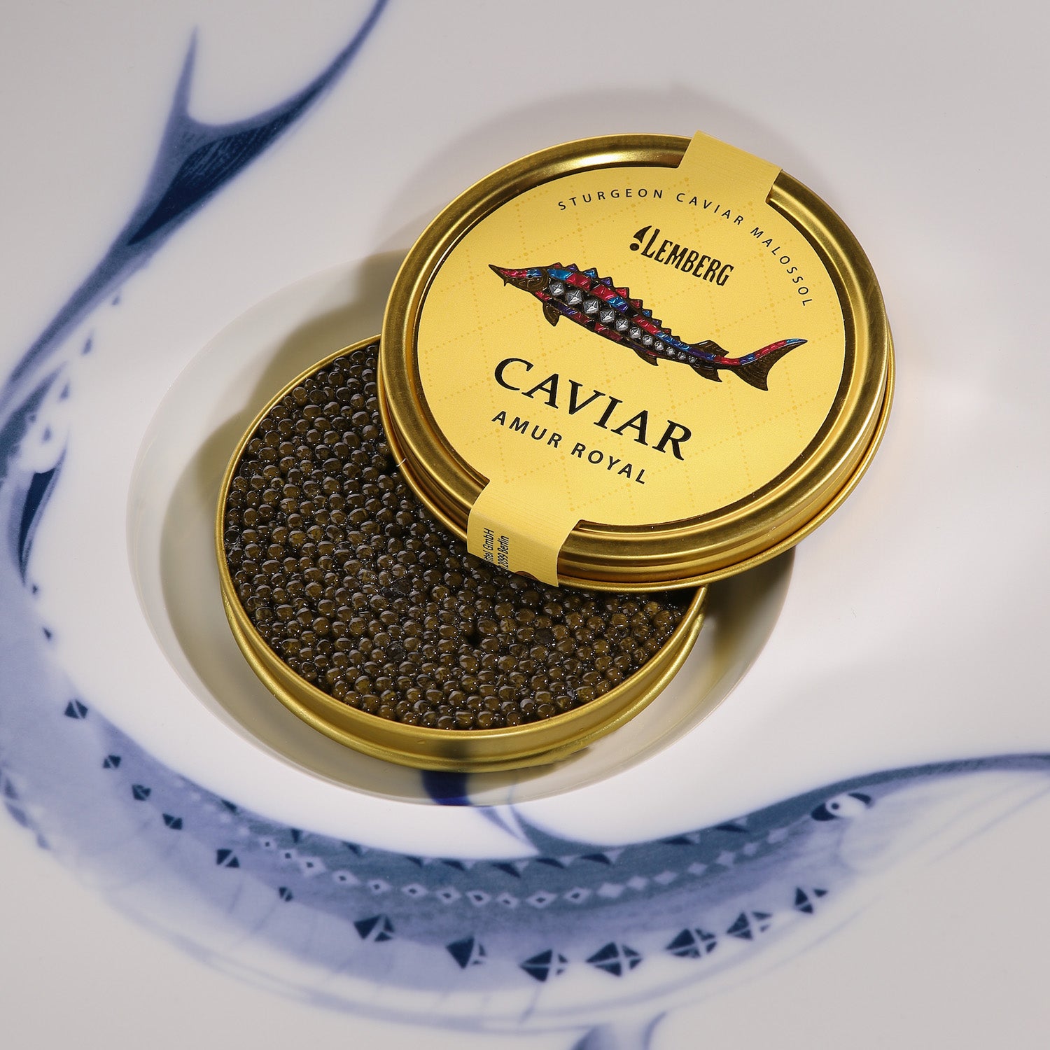 Sturgeon AMUR ROYAL& Siberian caviar, 2 x 250g